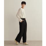 タックワイドカラーパンツ【洗濯機洗い可】 | OPAQUE.CLIP | 詳細画像2 