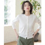 クルーネックニットカーディガン/オーガニックコットン混【UV/洗濯機洗い可】 | OPAQUE.CLIP | 詳細画像5