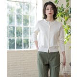 クルーネックニットカーディガン/オーガニックコットン混【UV/洗濯機洗い可】 | OPAQUE.CLIP | 詳細画像9