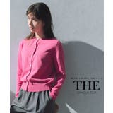 ピンク(072) | クルーネックニットカーディガン/オーガニックコットン混【UV/洗濯機洗い可】 | OPAQUE.CLIP