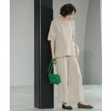 《6色展開 丈が選べる》美脚イージーワイドパンツ セットアップ対応【ストレッチ | OPAQUE.CLIP | 詳細画像6 