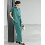 《6色展開 丈が選べる》美脚イージーワイドパンツ セットアップ対応【ストレッチ | OPAQUE.CLIP | 詳細画像18 