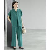 《6色展開 丈が選べる》美脚イージーワイドパンツ セットアップ対応【ストレッチ | OPAQUE.CLIP | 詳細画像19 