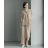 《6色展開 丈が選べる》美脚イージーワイドパンツ セットアップ対応【ストレッチ | OPAQUE.CLIP | 詳細画像25 