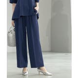 ブルー(093) | 《6色展開 丈が選べる》美脚イージーワイドパンツ セットアップ対応【ストレッチ | OPAQUE.CLIP