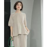 ストレッチペプラムブラウス セットアップ対応 | OPAQUE.CLIP | 詳細画像8