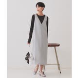 麻混ラメジャンパースカート【洗濯機洗い可】 | OPAQUE.CLIP | 詳細画像2 