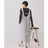 麻混ラメジャンパースカート【洗濯機洗い可】 | OPAQUE.CLIP | 詳細画像3 