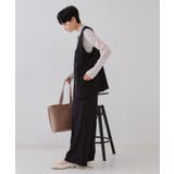 ベルト付きタックワイドパンツ/セットアップ対応【洗濯機洗い可】 | OPAQUE.CLIP | 詳細画像13 