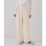 ベルト付きタックワイドパンツ/セットアップ対応【洗濯機洗い可】 | OPAQUE.CLIP | 詳細画像19 