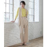 ベルト付きタックワイドパンツ/セットアップ対応【洗濯機洗い可】 | OPAQUE.CLIP | 詳細画像10 