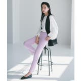 ラベンダー(080) | 美脚ストレッチテーパードパンツ【洗濯機洗い可】 | OPAQUE.CLIP