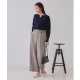 麻混ラメワイドパンツ【洗濯機洗い可】 | OPAQUE.CLIP | 詳細画像6 