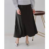 チャコールグレー(014) | サテンナロースカート【洗濯機洗い可】 | OPAQUE.CLIP