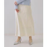 ライトベージュ(051) | サテンナロースカート【洗濯機洗い可】 | OPAQUE.CLIP