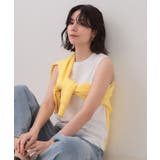 ホワイト(001) | 《5色展開》ベーシックノースリーブトップス【接触冷感/洗濯機洗い可】 | OPAQUE.CLIP