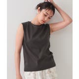 チャコールグレー(014) | 《5色展開》ベーシックノースリーブトップス【接触冷感/洗濯機洗い可】 | OPAQUE.CLIP