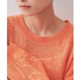 フワラー柄シアーメッシュニット【洗濯機洗い可】 | OPAQUE.CLIP | 詳細画像16