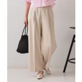 ライトベージュ(051) | タックワイドパンツ/セットアップ対応【洗濯機洗い可】 | OPAQUE.CLIP