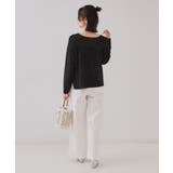 スパンコールボートネックニット【洗濯機洗い可】 | OPAQUE.CLIP | 詳細画像7