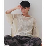 麻混モチーフ柄スカシニット【洗濯機洗い可】 | OPAQUE.CLIP | 詳細画像2