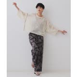 麻混モチーフ柄スカシニット【洗濯機洗い可】 | OPAQUE.CLIP | 詳細画像3