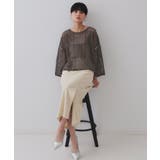 麻混モチーフ柄スカシニット【洗濯機洗い可】 | OPAQUE.CLIP | 詳細画像5