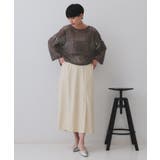 麻混モチーフ柄スカシニット【洗濯機洗い可】 | OPAQUE.CLIP | 詳細画像6