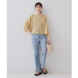 麻混モチーフ柄スカシニット【洗濯機洗い可】 | OPAQUE.CLIP | 詳細画像10