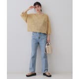 麻混モチーフ柄スカシニット【洗濯機洗い可】 | OPAQUE.CLIP | 詳細画像11