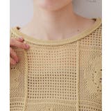 麻混モチーフ柄スカシニット【洗濯機洗い可】 | OPAQUE.CLIP | 詳細画像16