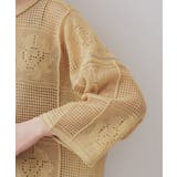 麻混モチーフ柄スカシニット【洗濯機洗い可】 | OPAQUE.CLIP | 詳細画像17