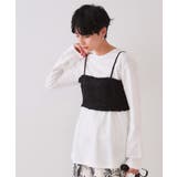 《ツインセット》シャーリングビスチェ×ロングTシャツ【洗濯機洗い可】 | OPAQUE.CLIP | 詳細画像5 