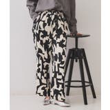 幾何プリントイージーワイドパンツ【洗濯機洗い可】 | OPAQUE.CLIP | 詳細画像1 