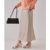 ベージュ(052) | ラメAラインロングスカート【洗濯機洗い可】 | OPAQUE.CLIP