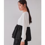 配色ペプラムドッキングニット【洗濯機洗い可】 | OPAQUE.CLIP | 詳細画像3