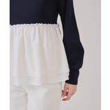 配色ペプラムドッキングニット【洗濯機洗い可】 | OPAQUE.CLIP | 詳細画像18