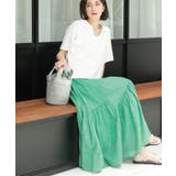 ギャザーフレアスカート/オーガニックコットン混【洗濯機洗い可】 | OPAQUE.CLIP | 詳細画像14 