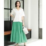 ギャザーフレアスカート/オーガニックコットン混【洗濯機洗い可】 | OPAQUE.CLIP | 詳細画像16 