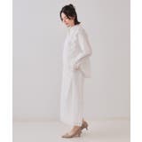 《andGIRL掲載》立体モチーフレースタイトスカート【洗濯機洗い可】 | OPAQUE.CLIP | 詳細画像3