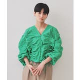 ふくれジャカードシャーリングデザインブラウス【洗濯機洗い可】 | OPAQUE.CLIP | 詳細画像13