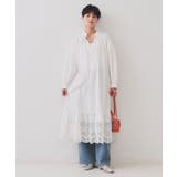 裾アイレットレースボリュームシャツワンピース【洗濯機洗い可】 | OPAQUE.CLIP | 詳細画像2 