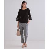 《6色展開》シアーボーダーフレアスリーブニット【洗濯機洗い可】 | OPAQUE.CLIP | 詳細画像46