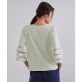 《6色展開》シアーボーダーフレアスリーブニット【洗濯機洗い可】 | OPAQUE.CLIP | 詳細画像49