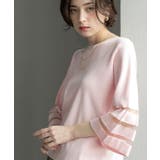 《6色展開》シアーボーダーフレアスリーブニット【洗濯機洗い可】 | OPAQUE.CLIP | 詳細画像8