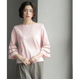 《6色展開》シアーボーダーフレアスリーブニット【洗濯機洗い可】 | OPAQUE.CLIP | 詳細画像10