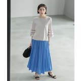 《6色展開》シアーボーダーフレアスリーブニット【洗濯機洗い可】 | OPAQUE.CLIP | 詳細画像24