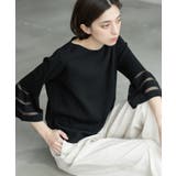 《6色展開》シアーボーダーフレアスリーブニット【洗濯機洗い可】 | OPAQUE.CLIP | 詳細画像28