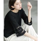 《6色展開》シアーボーダーフレアスリーブニット【洗濯機洗い可】 | OPAQUE.CLIP | 詳細画像29