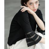 《6色展開》シアーボーダーフレアスリーブニット【洗濯機洗い可】 | OPAQUE.CLIP | 詳細画像30